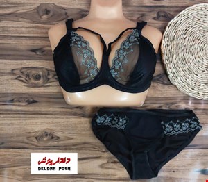 ست سوتین و شورت تمام دانتل زنانه مشکی