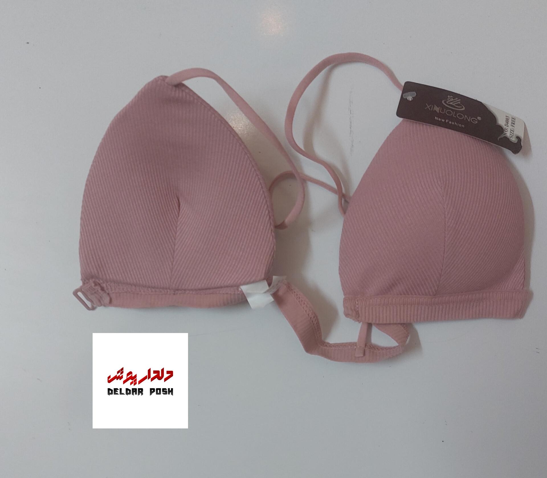 سوتین کاپ مثلثی جلو باز وارداتی رنگ کالباسی 