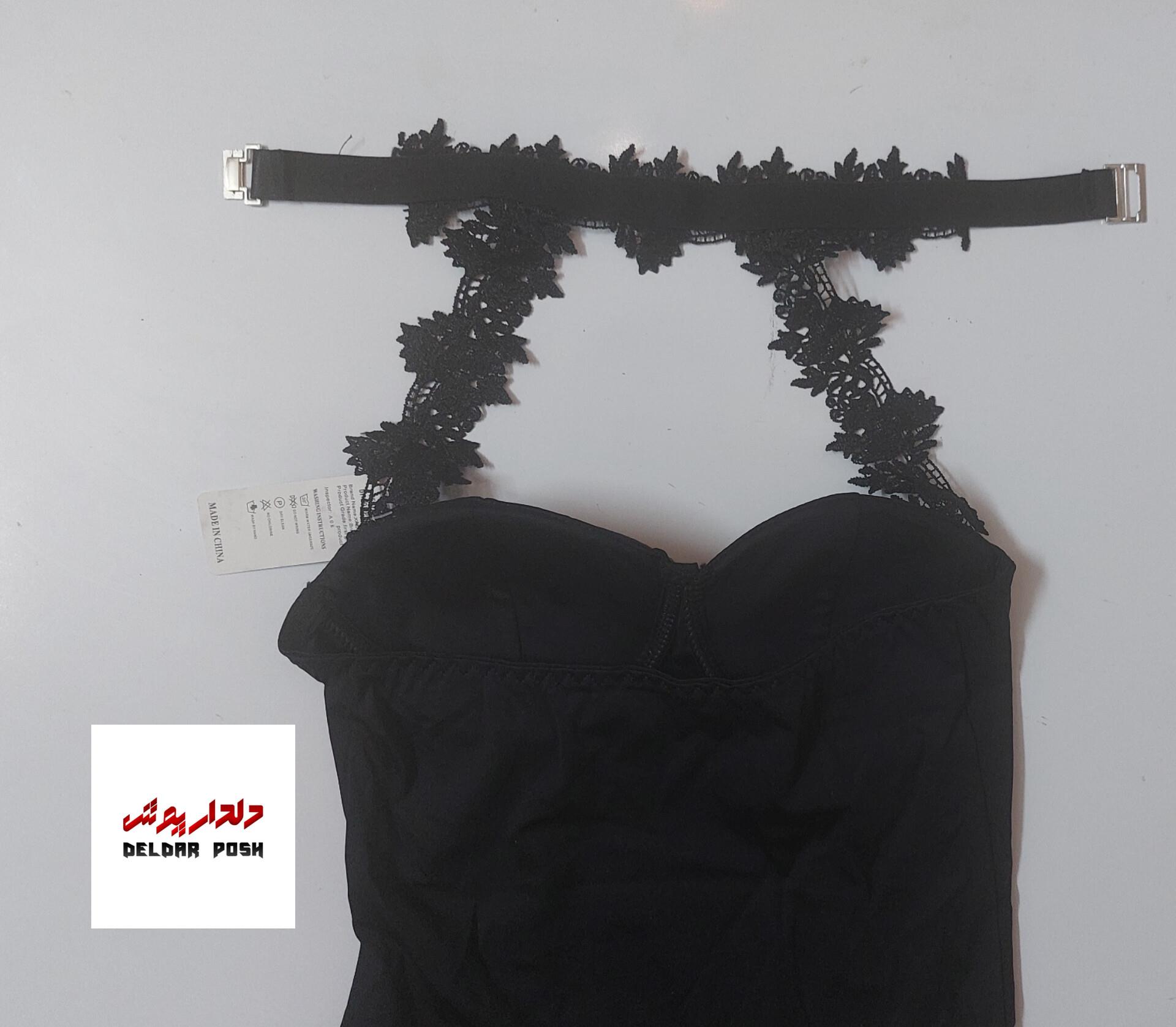 کراپ گردنی کاپدار مشکی